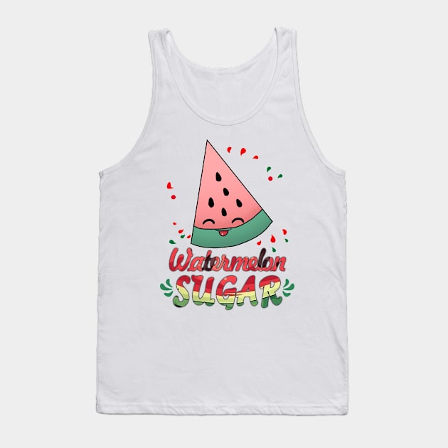 Watermelon Sugar Tank Top by RainasArt